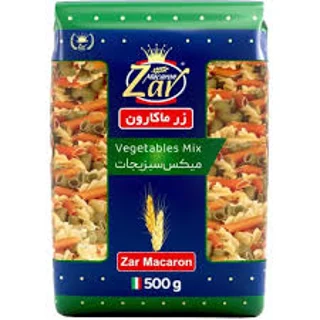 ماکارونی میکس سبزیجات زرماکارون 500 گرم